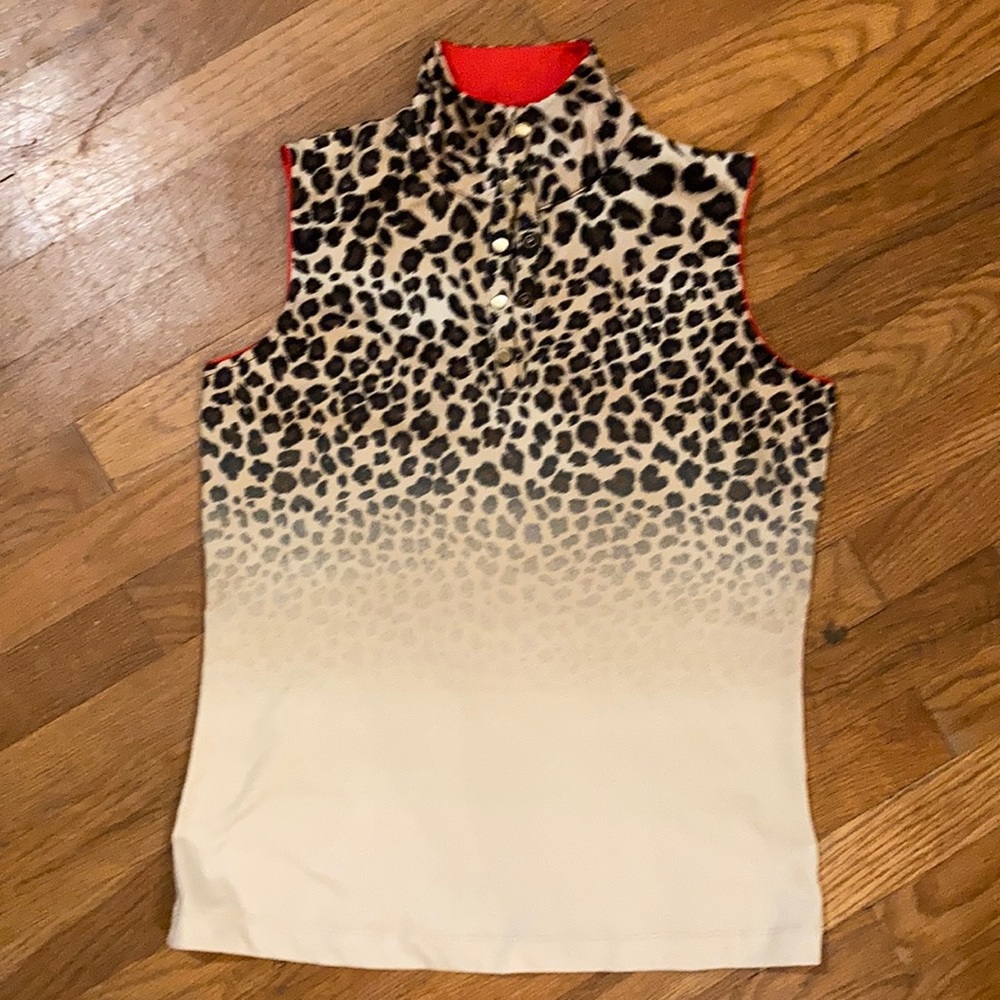 Tail Leopard print Active/Golf tank-Small